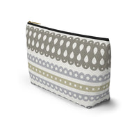 Ribbon Candy Accessory Pouch w T-bottom in Brown